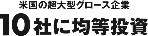 米国の超大型グロース企業10社に均等投資
