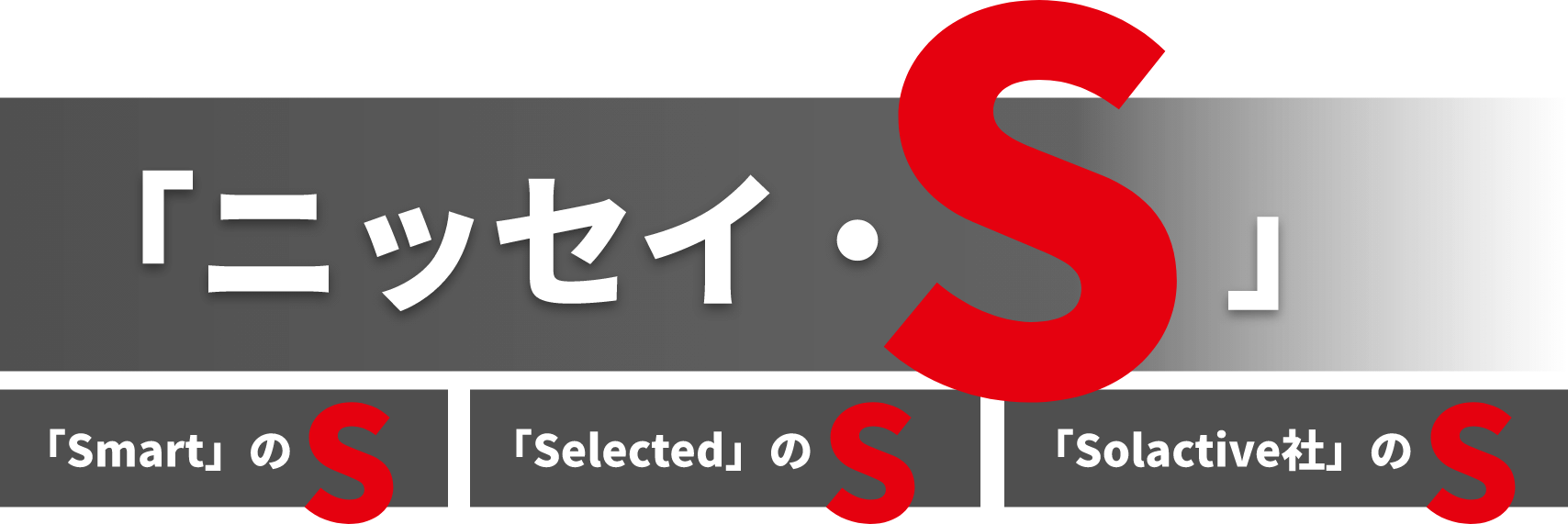 「ニッセイ・S」（「Smart」のS・「Selected」のS・「Solactive社」のS）