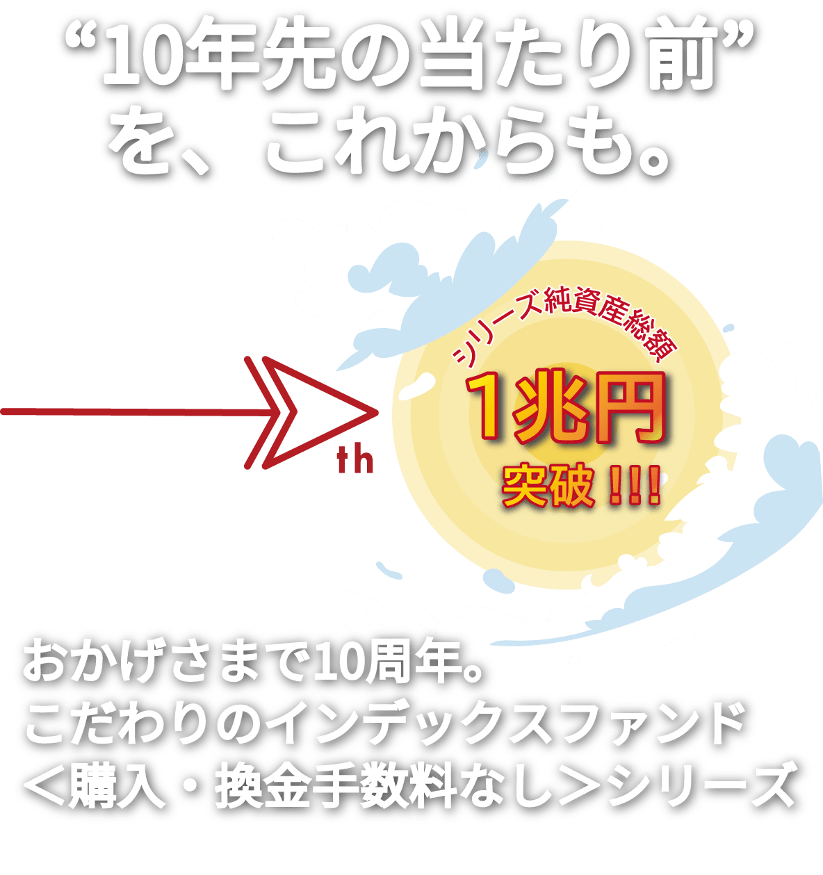 「10年先の当たり前」をこれからも シリーズ純資産総額1兆円突破！